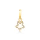 Charm Estrela de Cristais Revestido em Ouro