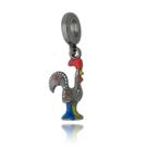 Charm Galinho Português, Barcelos, Revestido em Rodio Negro Charm Galinho Português, Barcelos, Revestido em Rodio Negro