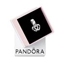 Charm PANDORA Linked Sister Hearts Split Dangle em prata esterlina Charm PANDORA Linked Sister Hearts Split Dangle em prata esterlina