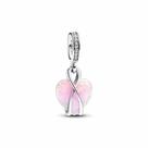 Charm PANDORA Moments Opalescent Heart Silver CZ