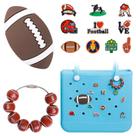 Charm Set WYVAS Football PVC Rubber para bolsa de pântano Charm Set WYVAS Football PVC Rubber para bolsa de pântano