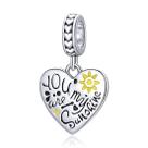 Charm VOROCO Heart Sterling Silver Love Dangle Charm