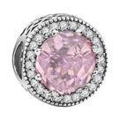 Charme de Coração Quadrado com Zircônias - Pingente 925 Prata Esterlina para Pulseira Pandora