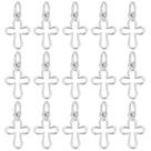 Charms Beebeecraft Hollow Cross banhado a prata esterlina 925