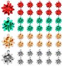 Charms MARFOREVER 40 Piezas de Lazos Navideños en Rojo, Verde, Dorado y Plateado