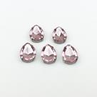 Chaton Acrilico Gota Rosa Claro Engrampado Prata 13x18mm - 5 unidades Chaton Acrilico Gota Rosa Claro Engrampado Prata 13x18mm - 5 unidades