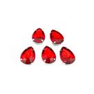 Chaton Acrilico Gota Vermelho Engrampado Prata 13x18mm - 5 unidades Chaton Acrilico Gota Vermelho Engrampado Prata 13x18mm - 5 unidades