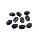 Chaton Acrílico Oval 10x14mm Preto - 10 unidades