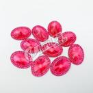 Chaton Acrilico Oval C/ Borda 13x18mm Rosa Pink - 10 unidades Chaton Acrilico Oval C/ Borda 13x18mm Rosa Pink - 10 unidades