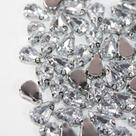 Chaton Engrampado Gota 8x13mm Cristal - 50 peças17g