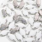 Chaton Engrampado Navete Branco7x15mm Branco50 peças17g Chaton Engrampado Navete Branco7x15mm Branco50 peças17g
