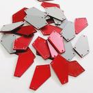 Chaton Espelhado Gravata Vermelho 30mm - 100 Peças Chaton Espelhado Gravata Vermelho 30mm - 100 Peças