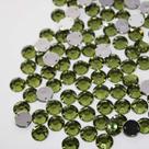 Chaton primeira linha redondo 10mm - verde oliva/olivine - 100pç
