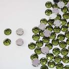 CHATON PRIMEIRA LINHA REDONDO 10MM - VERDE OLIVA/OLIVINE - 250Pçs