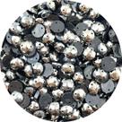 Chaton Redondo Grafite 10mm Costura Base Reta 100pçs 20g