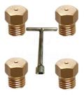 Chave + 4 Bico Injetor Gicle Fogão Cooktop Fischer Glp