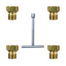 Chave + 4 Bico Injetor Gicle Fogão Cooktop Fischer Gn Chave + 4 Bico Injetor Gicle Fogão Cooktop Fischer Gn