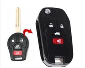 Chave Canivete Adaptação Do Controle Original Nissan Versa 4 Botões