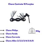 Chave Canivete Allen Bike 10 Funções c/ Extrator de corrente