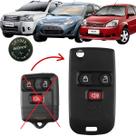 Chave Canivete Ka Courier - 3 Botões - Lâmina Palito + Pilha CR2032