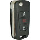 Chave Canivete Oca Kia Soul 3 Botões + Emblema Lamina Virgem 2011 12 13 14 15 16 2017