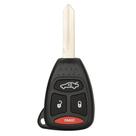 Chave Carcaça Oca 3+1 Botões Chrysler Jeep Dodge