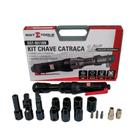 Chave catraca reversível 1/2" com acessórios e maleta - SGT-0511BK