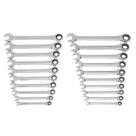 Chave combinada de catraca GEARWRENCH 20 peças SAE e métrica