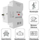 Chave Contator Modular Magnético Bipolar 40a 2na 2 Polos 220v 50/60hz Com Chave LECT4101 Chave Contator Modular Magnético Bipolar 40a 2na 2 Polos 220v 50/60hz Com Chave LECT4101