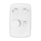 Chave Controle Velocidade Rot 2 Lâmpadas Ventilador De Teto