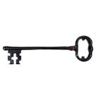 Chave Crânio Preta Strass Skull Key 20 cm Metal Proteção