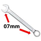 Chave de Boca Combinada de 07mm Em Aço Inox Ingco HCSPA071