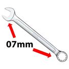 Chave de Boca Combinada de 07mm Em Aço Inox Ingco HCSPA071