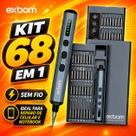 Chave De Fenda Elétrica Exbom 68 em 1 Para Reparo De Smartphone