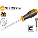 Chave de fenda haste redonda ingco cr-v3/16 x 3" - hs685075