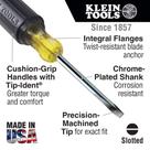 Chave de fenda Klein Tools 605-4 Cabinet Tip 1/4" x 4" (pacote com 2)