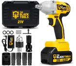 Chave De Impacto A Bateria 21v Bivolt 1/2 Pol Profissional Com Acessórios E Maleta The Black Tools