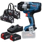 Chave de Impacto Com 2 Baterias e Carregador + Bolsa (GDS 18V-1000) - Bosch
