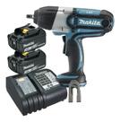 Chave De Impacto Dtw450 Makita + 2 Baterias 3ah + Carregador Chave De Impacto Dtw450 Makita + 2 Baterias 3ah + Carregador
