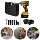 Chave De Impacto Pneumática Parafusadeira Profissional Com 2 Bateria Maleta 48V 4000mAh Bivolt