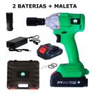 Chave De Impacto Sem Fio Elétrica Com Maleta 2 Baterias 21v Bivolt 110v 220v Portátil