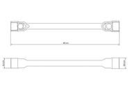 Chave de Roda 27x30 mm Tramontina com Corpo Forjado em Aço Especial Cromado com Furo para Manípulo Chave de Roda 27x30 mm Tramontina com Corpo Forjado em Aço Especial Cromado com Furo para Manípulo