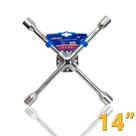 Chave De Roda Cruz 4 Bocas 14 Pol 17x19x21x23mm Cromada Chave De Roda Cruz 4 Bocas 14 Pol 17x19x21x23mm Cromada