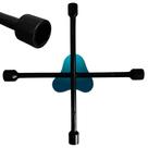 Chave de Roda Cruz aro 17 19 21 23mm Universal aço profissional 35Cm 4 bocas