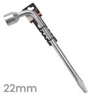 Chave de Roda L 22 mm Reforçada Cromada e Galvanizada com Espátula Ferramenta Troca de Pneu Carro
