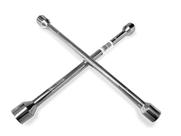Chave de roda LARIN 36 cm cromada de quatro pontas, durável Chave de roda LARIN 36 cm cromada de quatro pontas, durável