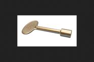 Chave de válvula de gás Canterbury Blue Flame Silver Brass 7,5 cm