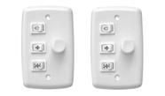 Chave Dimmer c/ 1 Lâmpada Isolada / Ventilador e Exaustor C/ Controle Rotativo Bivolt 400w Universal - Kit com 2 Unid.