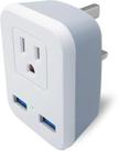 Chave do adaptador de tomada de alimentação Tipo de alimentação G do Reino Unido para EUA com 2 portas USB