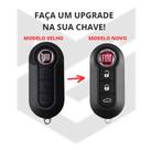 Chave Fiat Canivete Bravo 500 Punto Strada Siena Palio Carcaça Botões Brancos